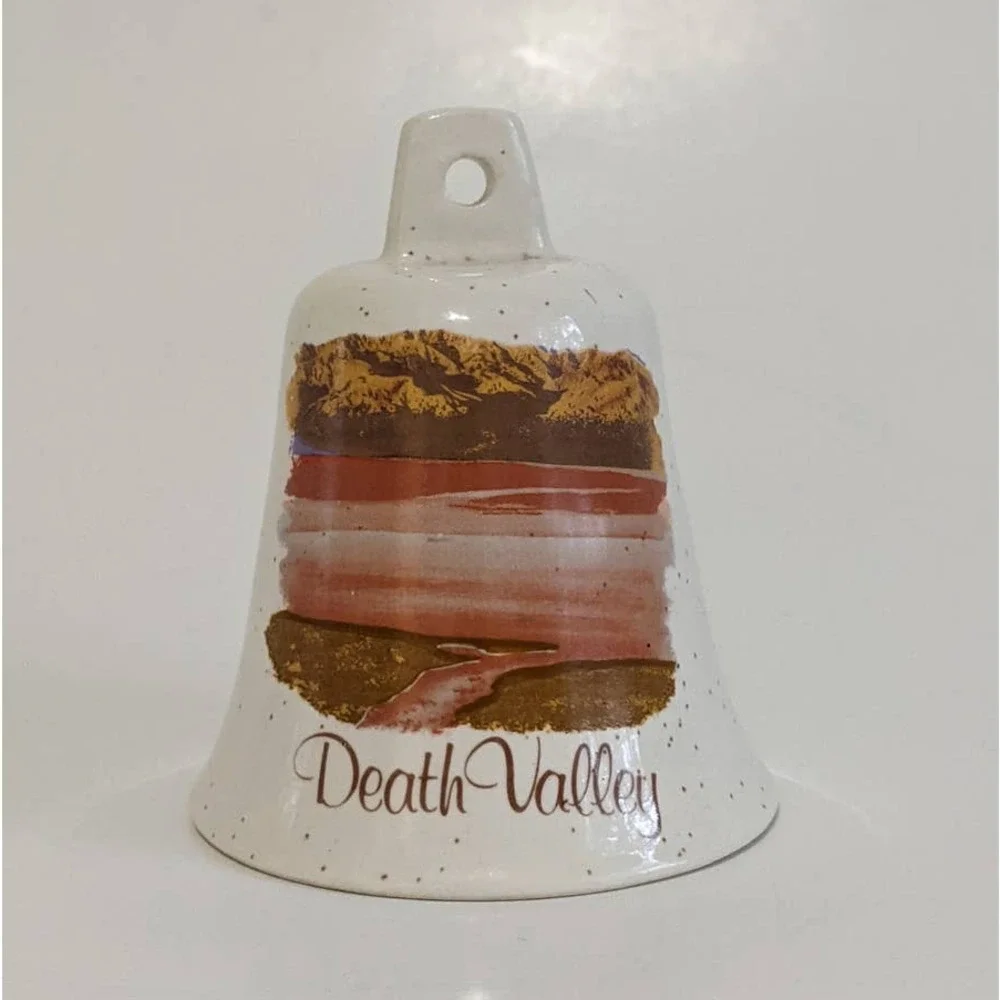 Vintage Death Valley National Park Souvenir Ceramic‎ Bell Speckled Glaze DVNP CA